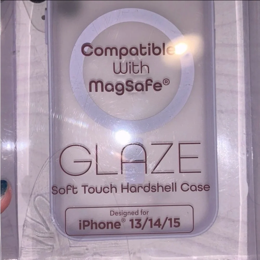 Merkury Innovations glaze MagSafe soft touch hard shell case iPhone 13/14/15